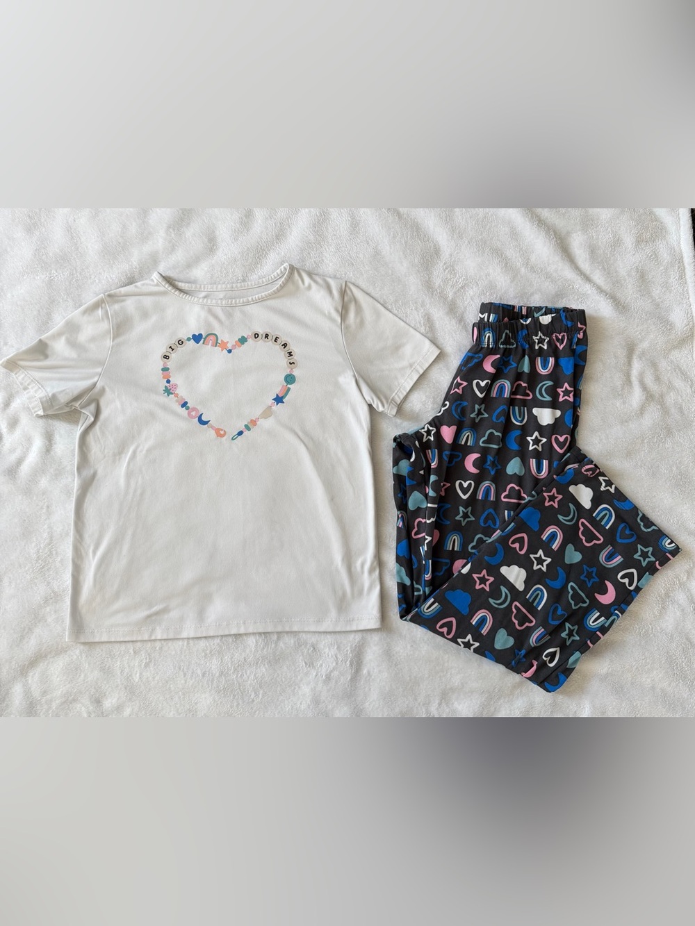 CAT & JACK | PJ Set | Rainbows | Clouds | Hearts | Stars | Pants | Short Sleeve